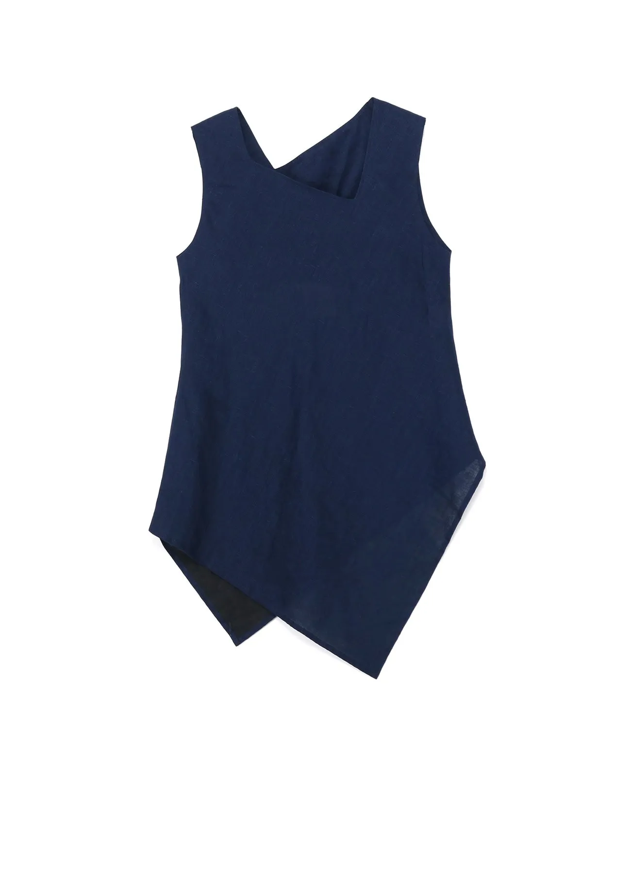 Smooth Seam Finish INDIGO   JAPANESE INK SLEEVELESS BLOUSE