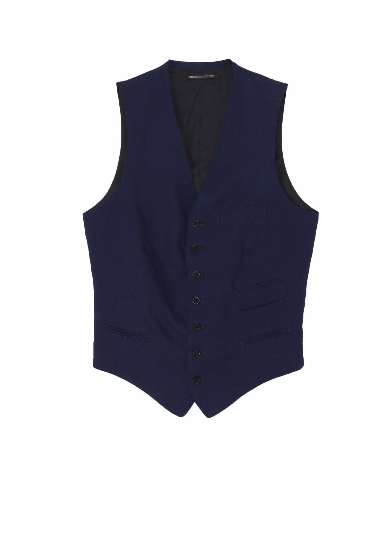 Quick Fit INDIGO DYEING COTTON LINEN 7BUTTONS VEST