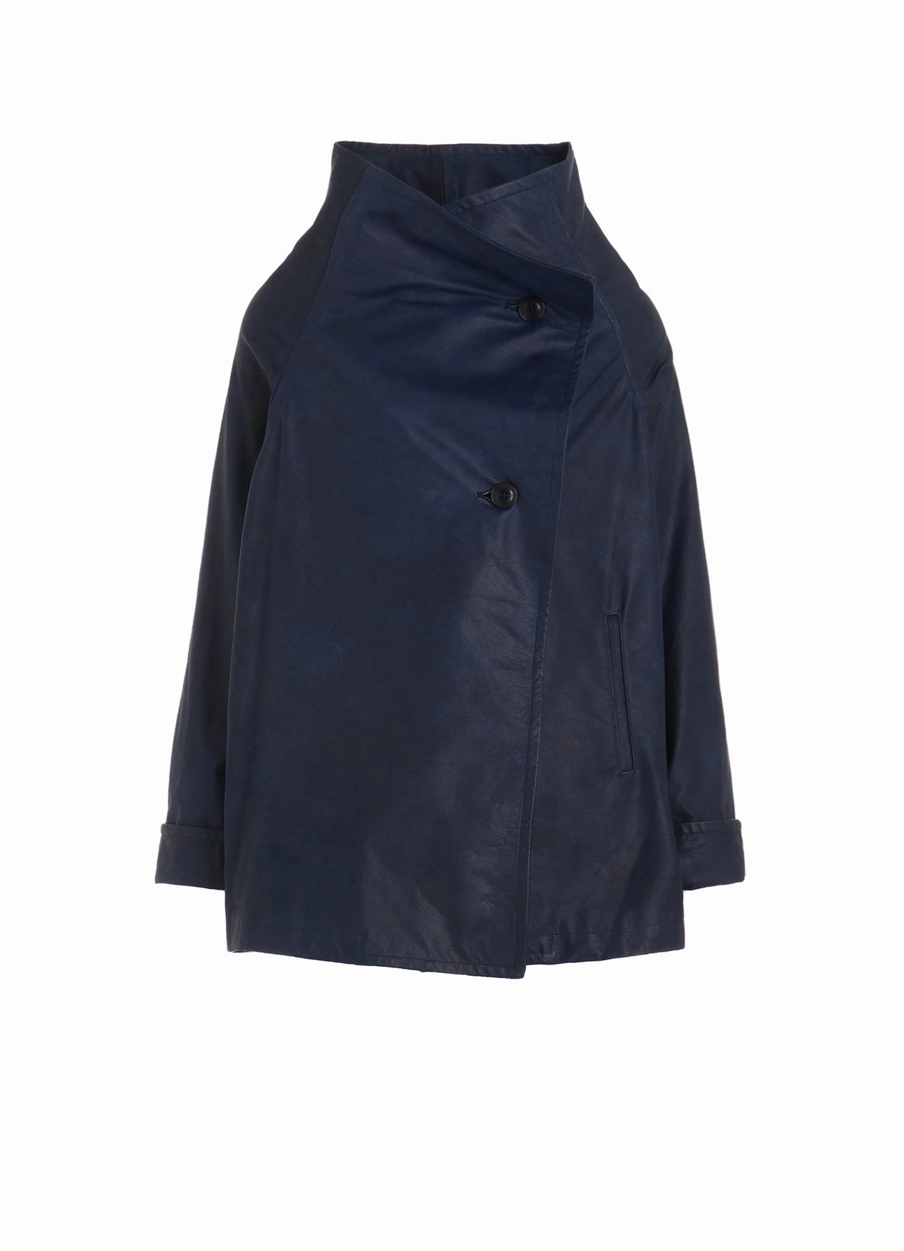 music concert Sleek Jacket INDIGO MUD DYED LEATHER JACKET