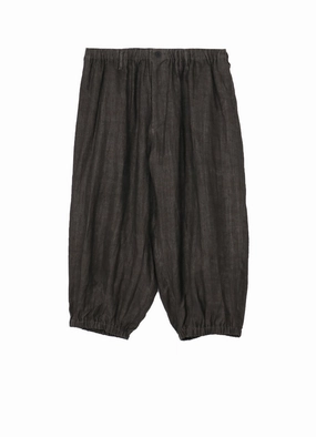 INK DYED TWILL GATHER CROPPED PANTS hypoallergenic