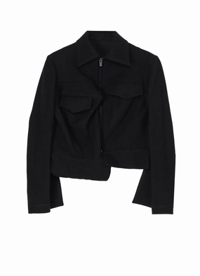 1/16 FLANNEL L BOX DETAIL BLOUSON Altruism High Collar Style