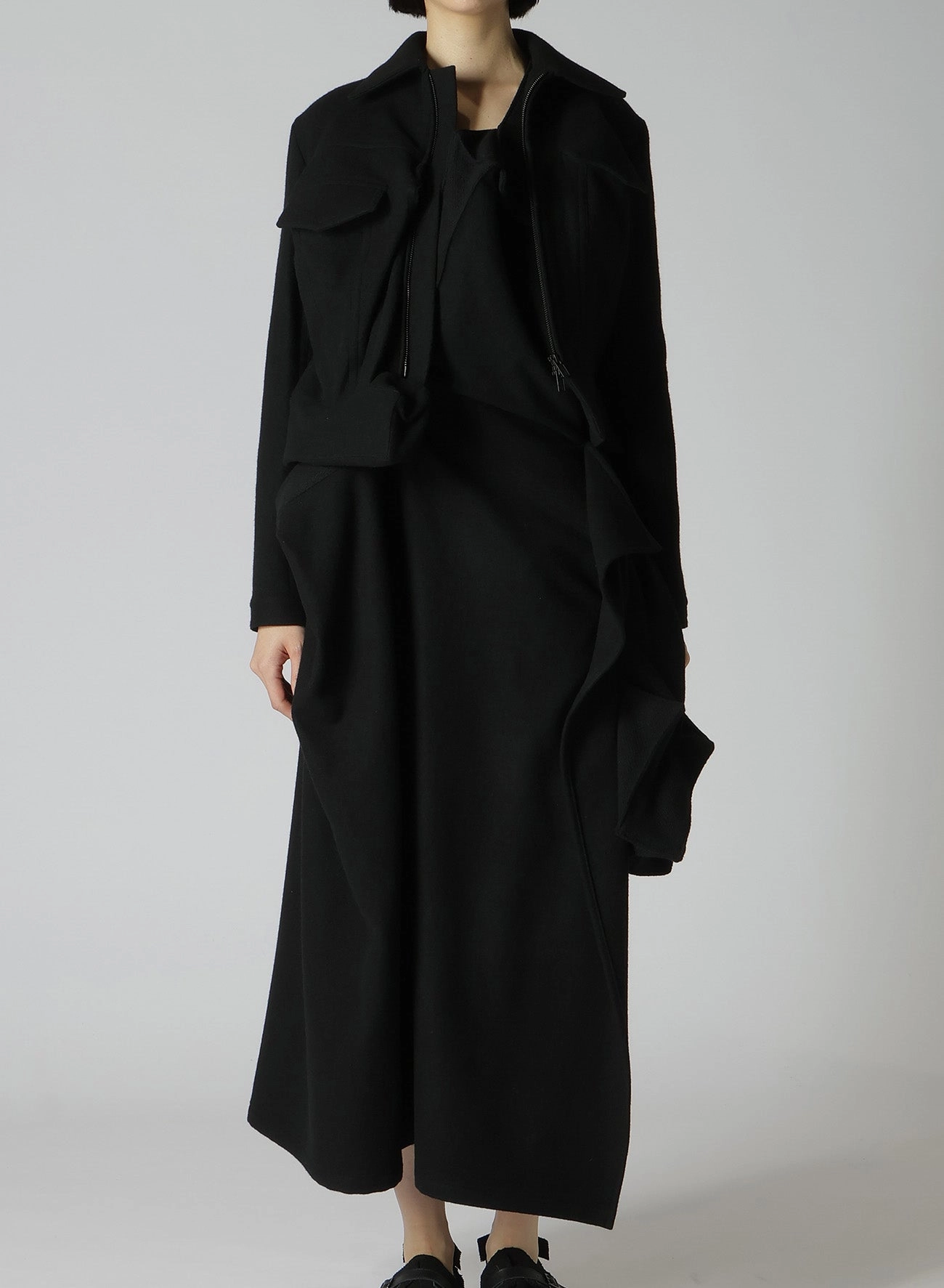 Casual Warmth Heat Retention 1/16 FLANNEL L BOX DETAIL BLOUSON