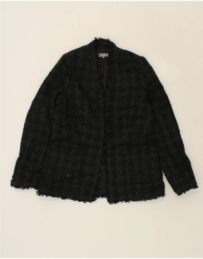 All-Season Fit Timeless Tailoring JAEGER Womens Blazer Jacket UK 10 Small Green Houndstooth Acrylic