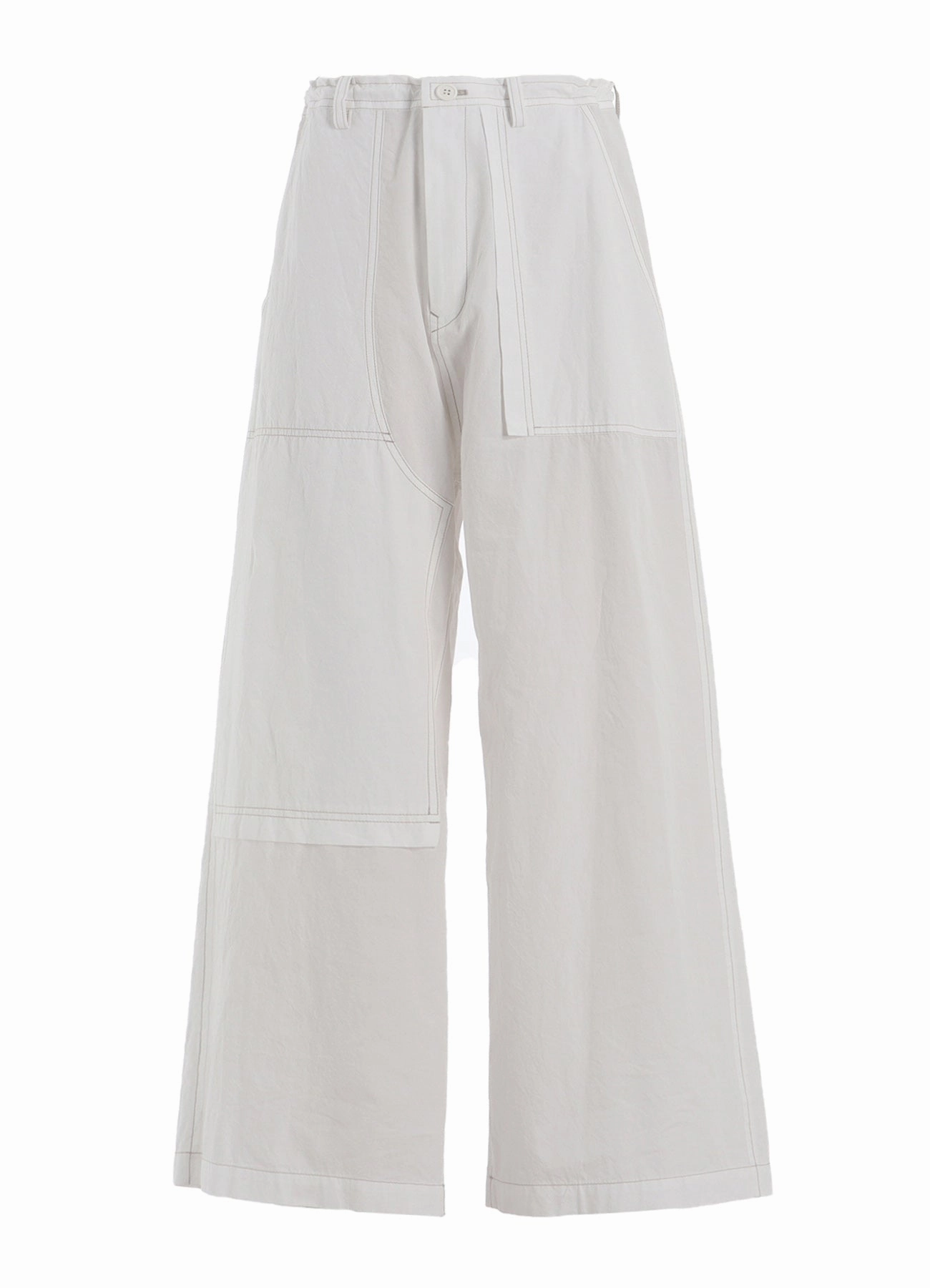 COTTON LINEN DUMP STRAIGHT PANTS High Stretch Fit