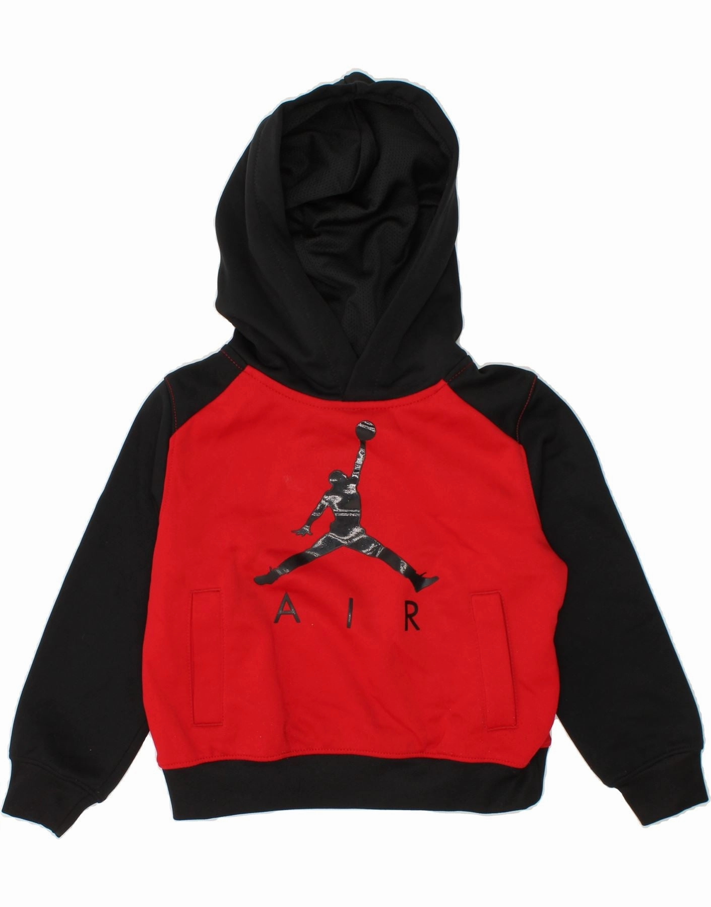 JORDAN Baby Boys Therma-Fit Graphic Hoodie Jumper 18-24 Months Red NonRestrictive Cut Recycled Fiber
