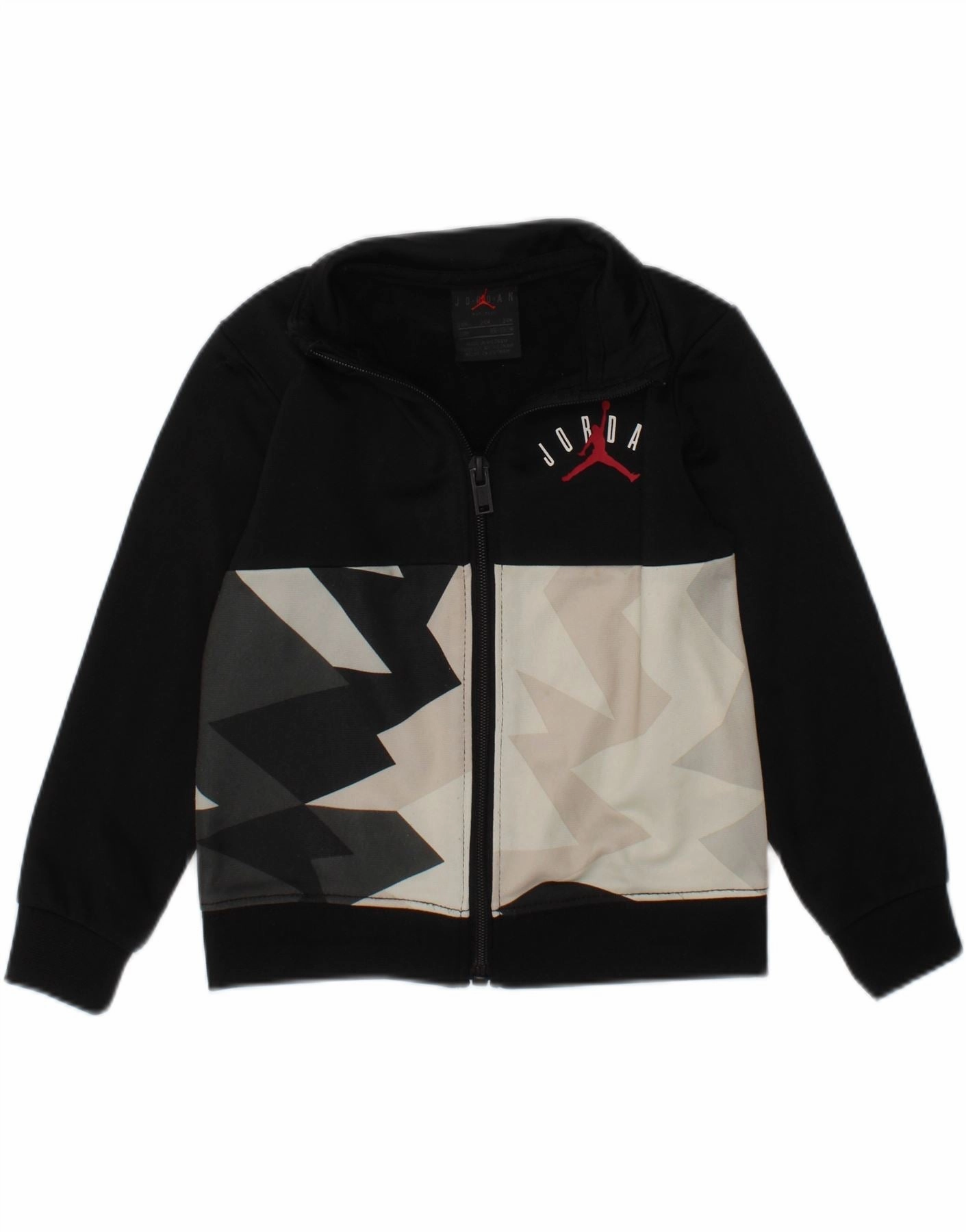 JORDAN Baby Boys Tracksuit Top Jacket 18-24 Months Black Colourblock Reveal Late Autumn