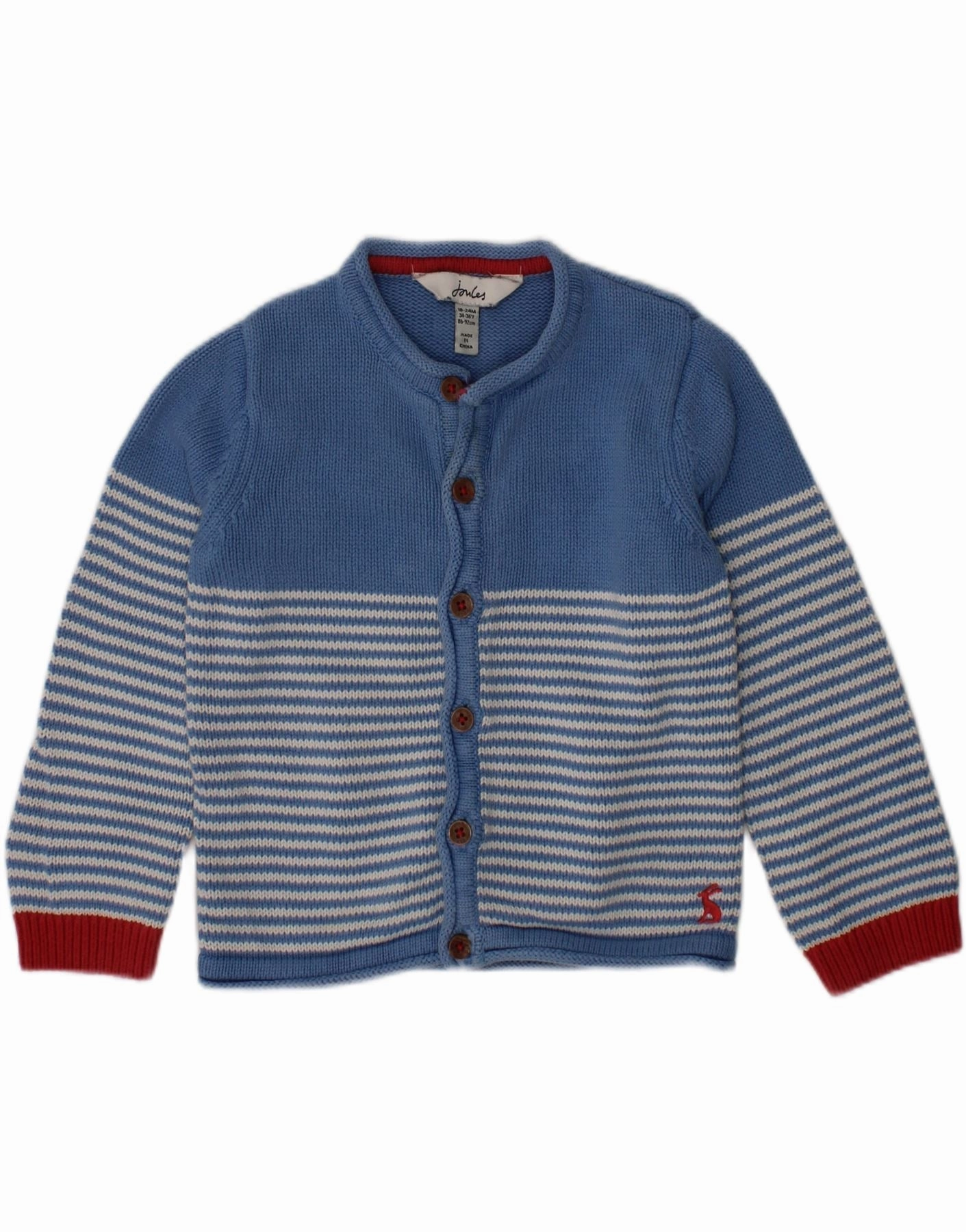 Minimal Casual Style Comfortable Wear JOULES Baby Boys Cardigan Sweater 18-24 Months Blue Striped Cotton