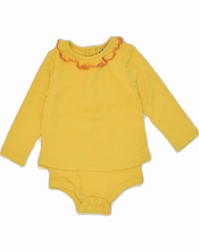 Urban Classic Retro Charming JOULES Baby Girls Bodysuit 9-12 Months Yellow Cotton