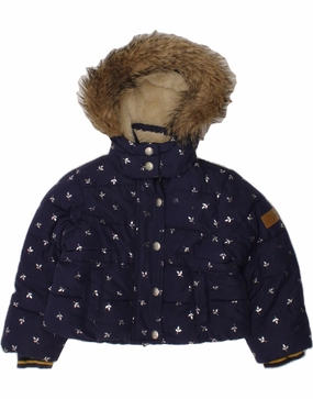 Eco Friendly Textile suitable for winter sports JOULES Baby Girls Padded Padded Jacket 18-24 Months Navy Blue Floral