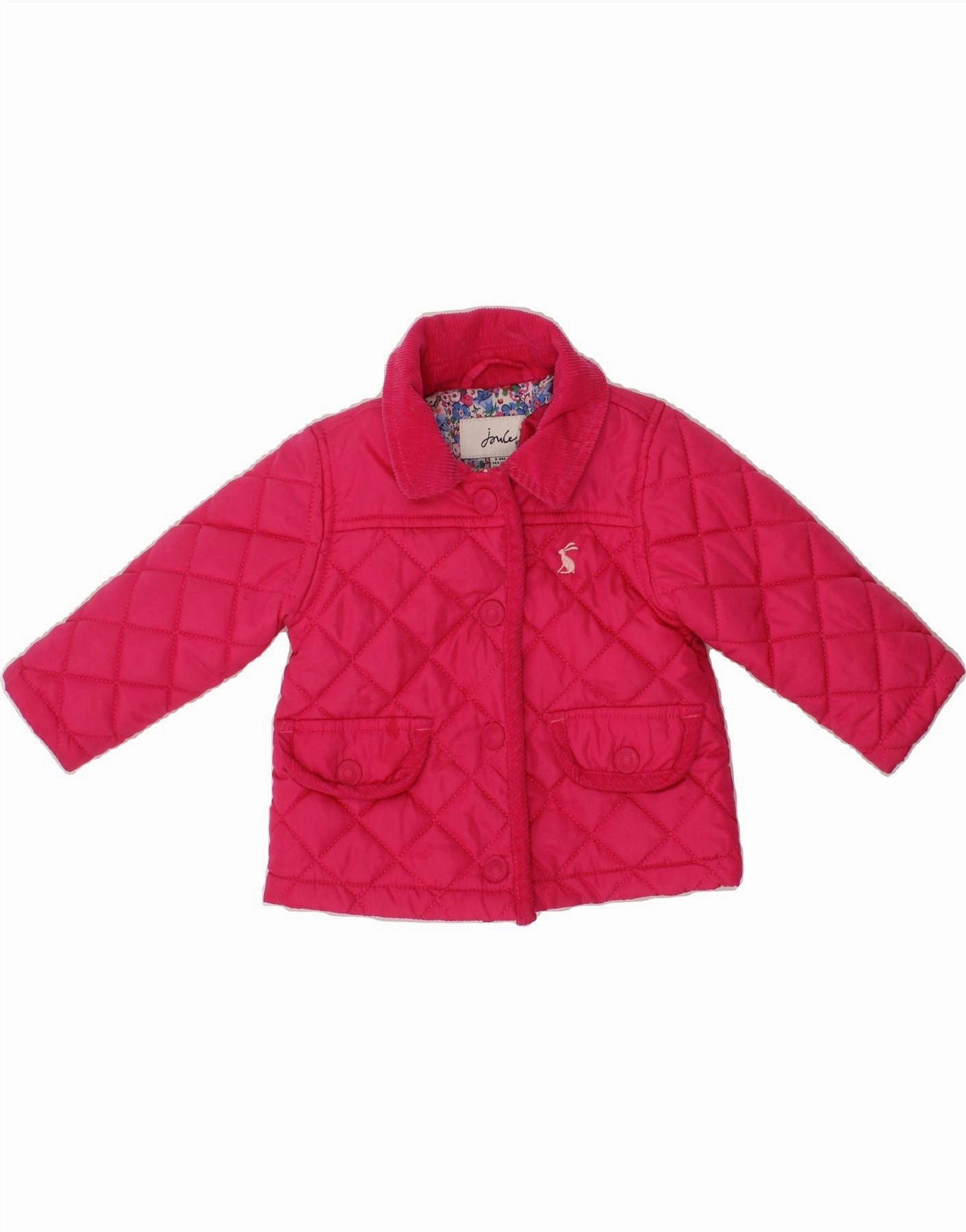 City JOULES Baby Girls Quilted Jacket 3-6 Months Pink Polyester
