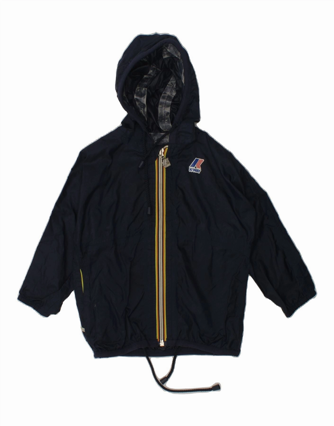 Protective Padding K-WAY Baby Boys Hooded Rain Jacket 18-24 Months Navy Blue Polyamide