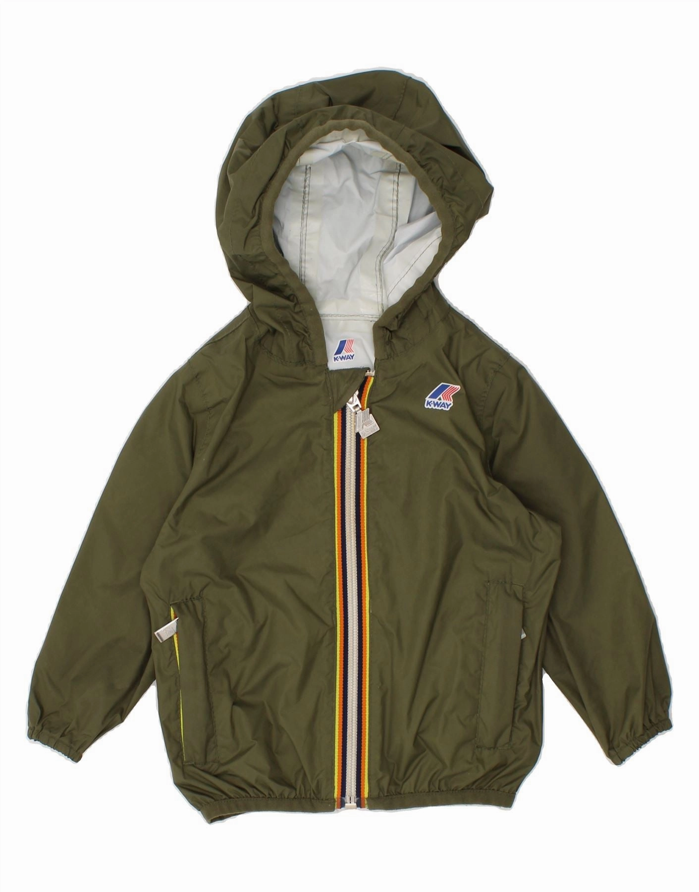 Slim Silhouette waiters K-WAY Baby Boys Hooded Rain Jacket 9-12 Months Green Polyamide