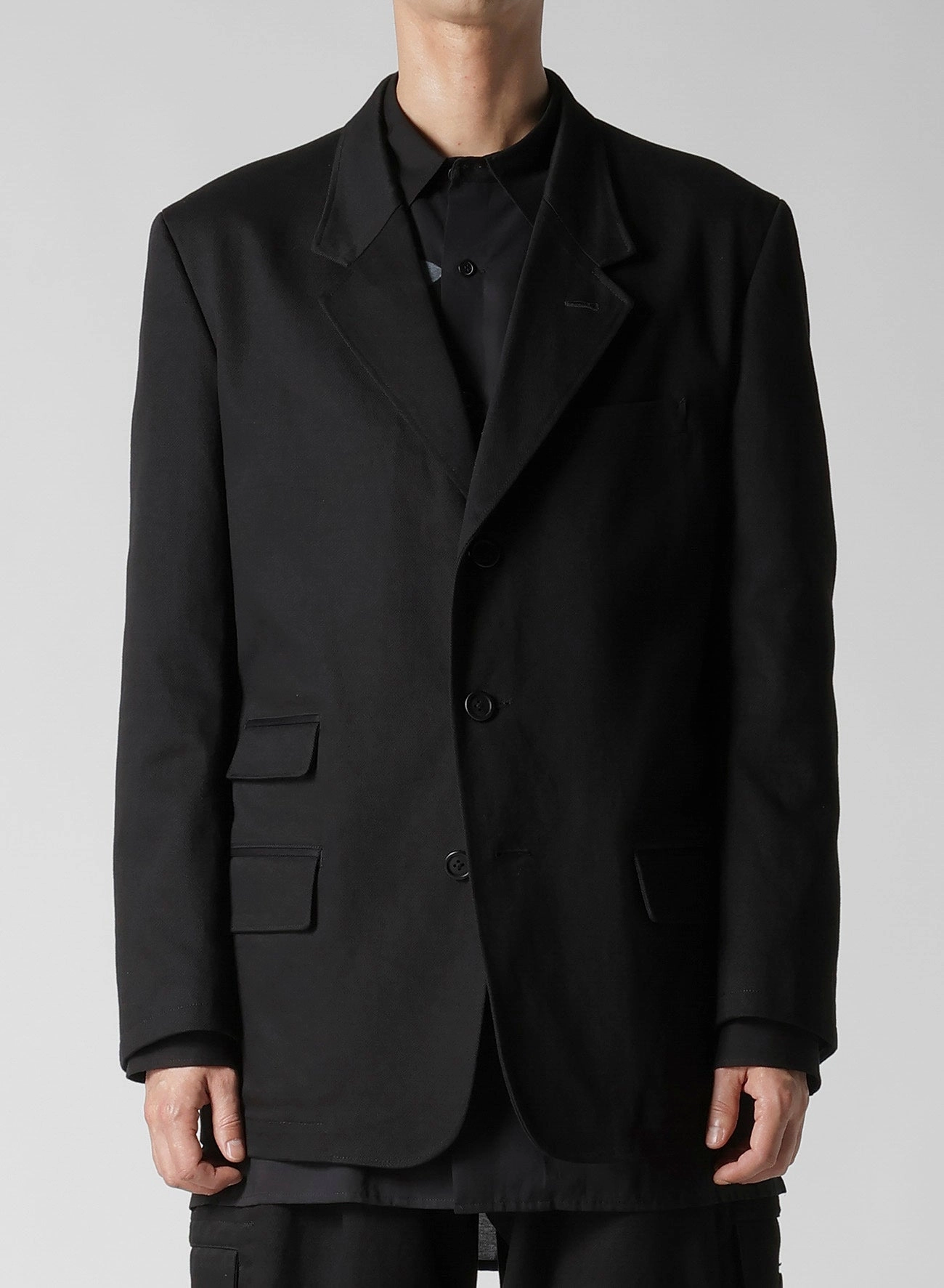 KATSURAGI JACKET WITH 3-BUTTONS Non Restrictive Collar