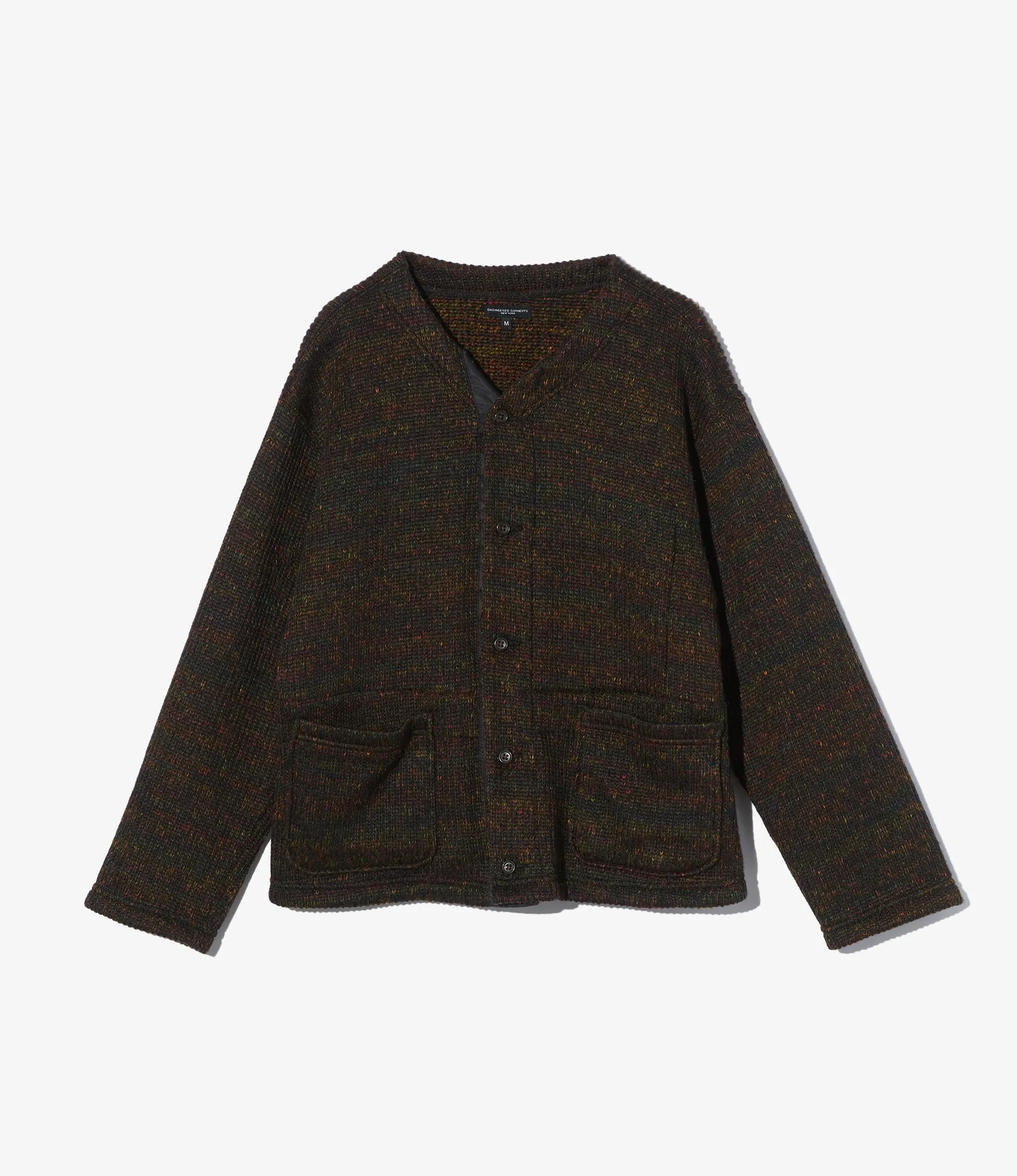 Knit Cardigan ?C Brown Nep Wool Blend Weekend Vibes