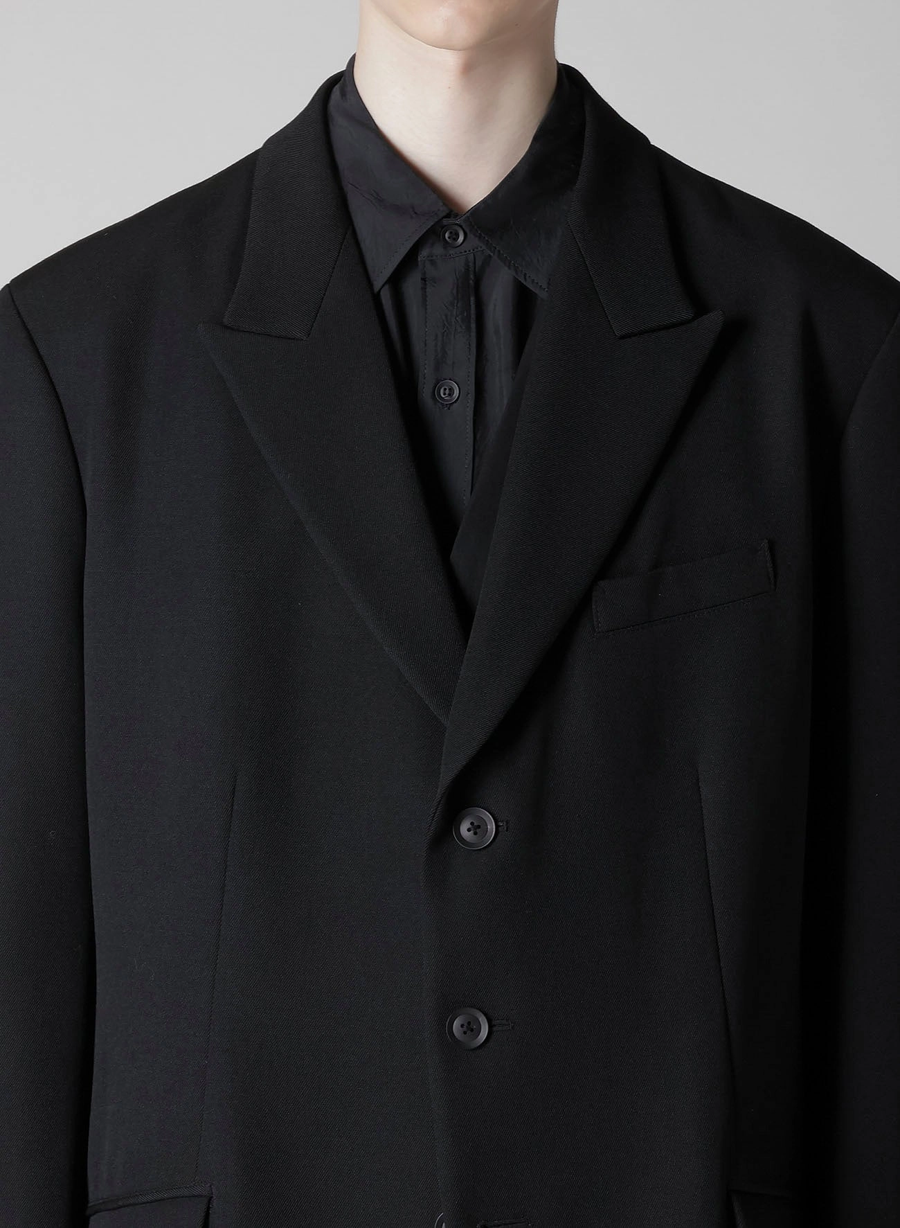 ARMY GABARDINE 3 BUTTONS PEAKED JACKET Multi Pocket