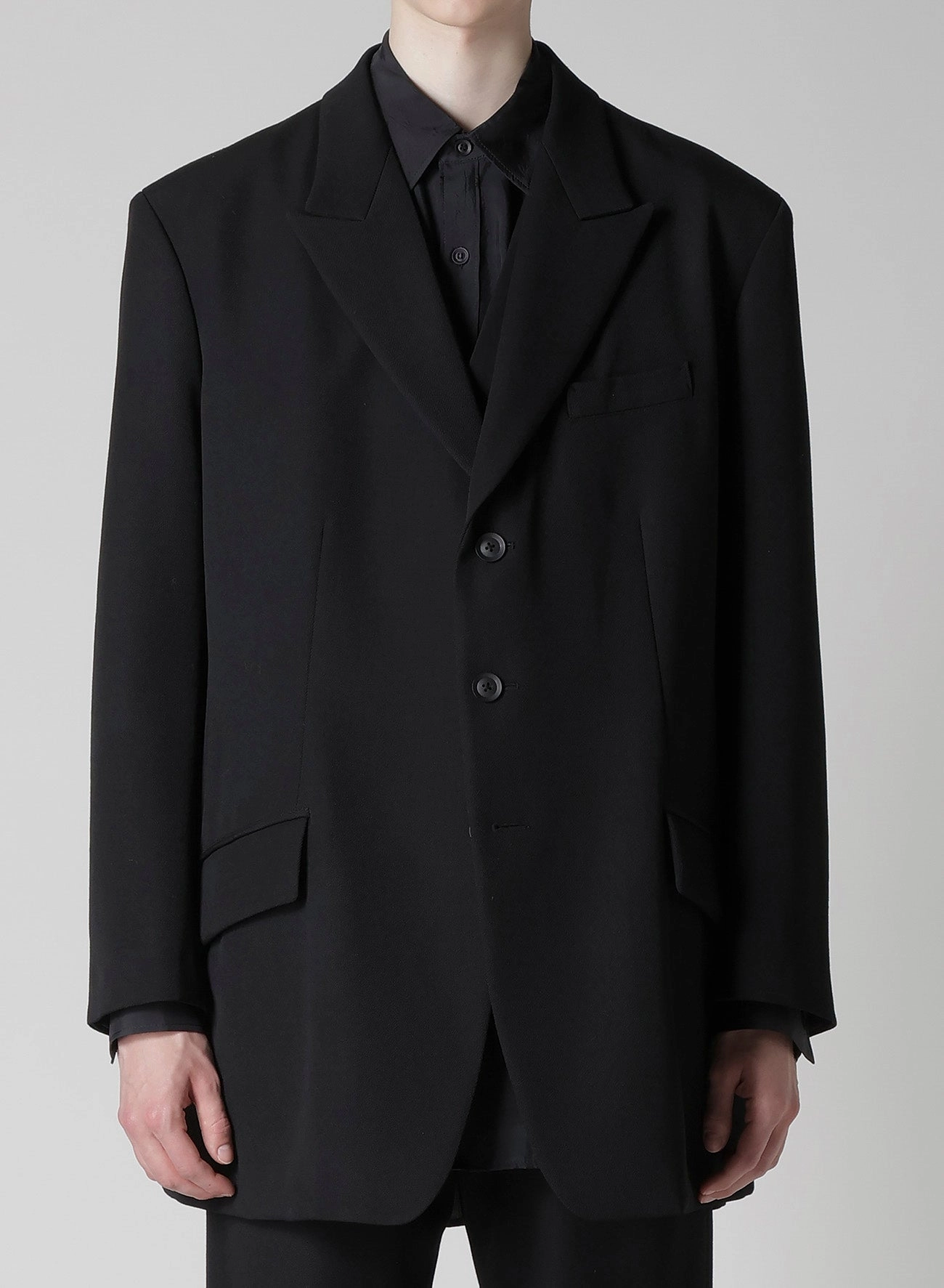 Heat Resistant Layer ARMY GABARDINE 3 BUTTONS PEAKED JACKET