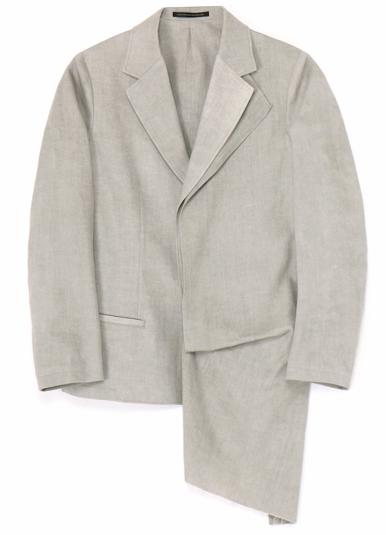 L/C INK DYED HEAVY DENIM FRONT DOUBLE JACKET Streamlined Form