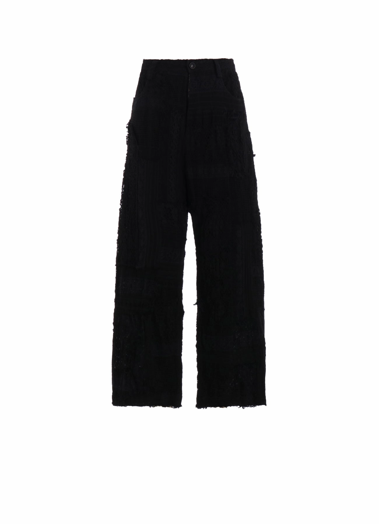 TailoredSilhouette work mode LACE PATCHWORK STRAIT PANTS