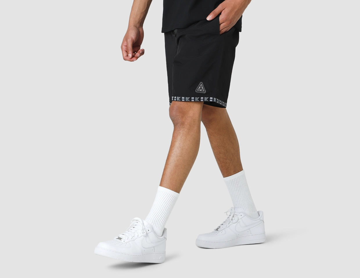 Stretch Comfort HUF Peak Tech Shorts / Black