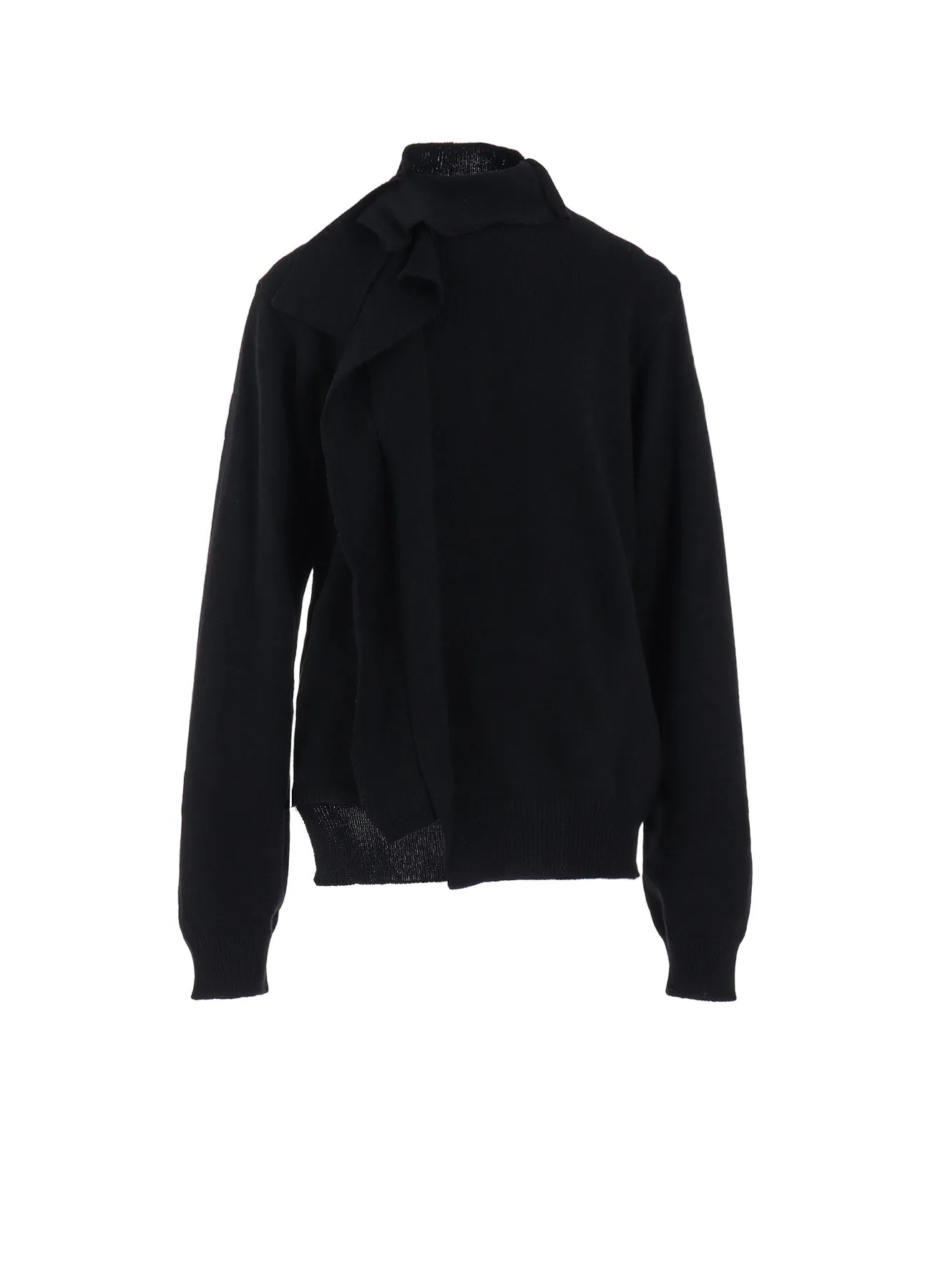 QuickDry Technology PLAIN WEAVE DRAPE DETAIL HIGN NECK PO