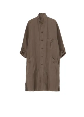 Ergonomic Back Panel Anniversary Special GARMENT DYE FLAX SHIRT COAT
