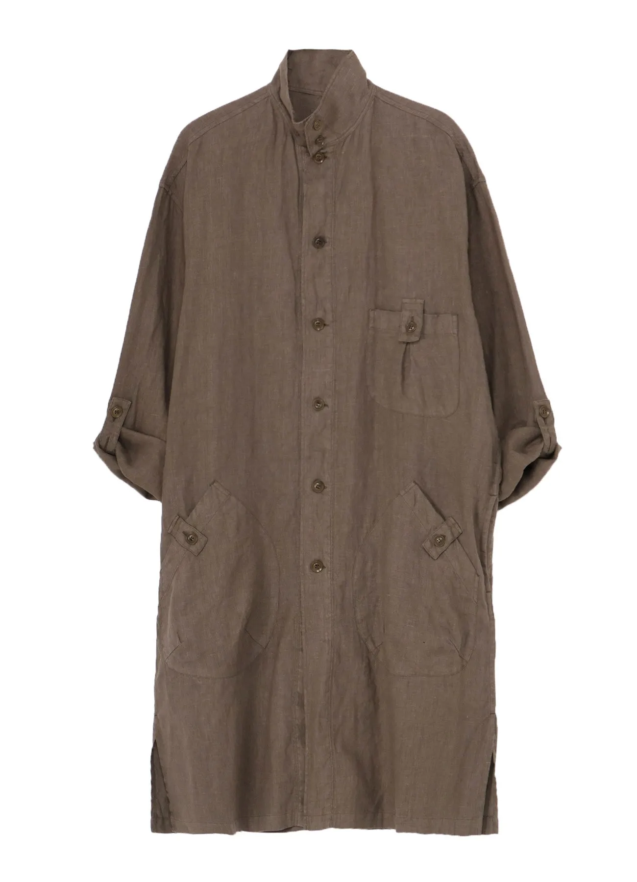 Thermoregulating Fabric Timeless elegance GARMENT DYE FLAX SHIRT COAT