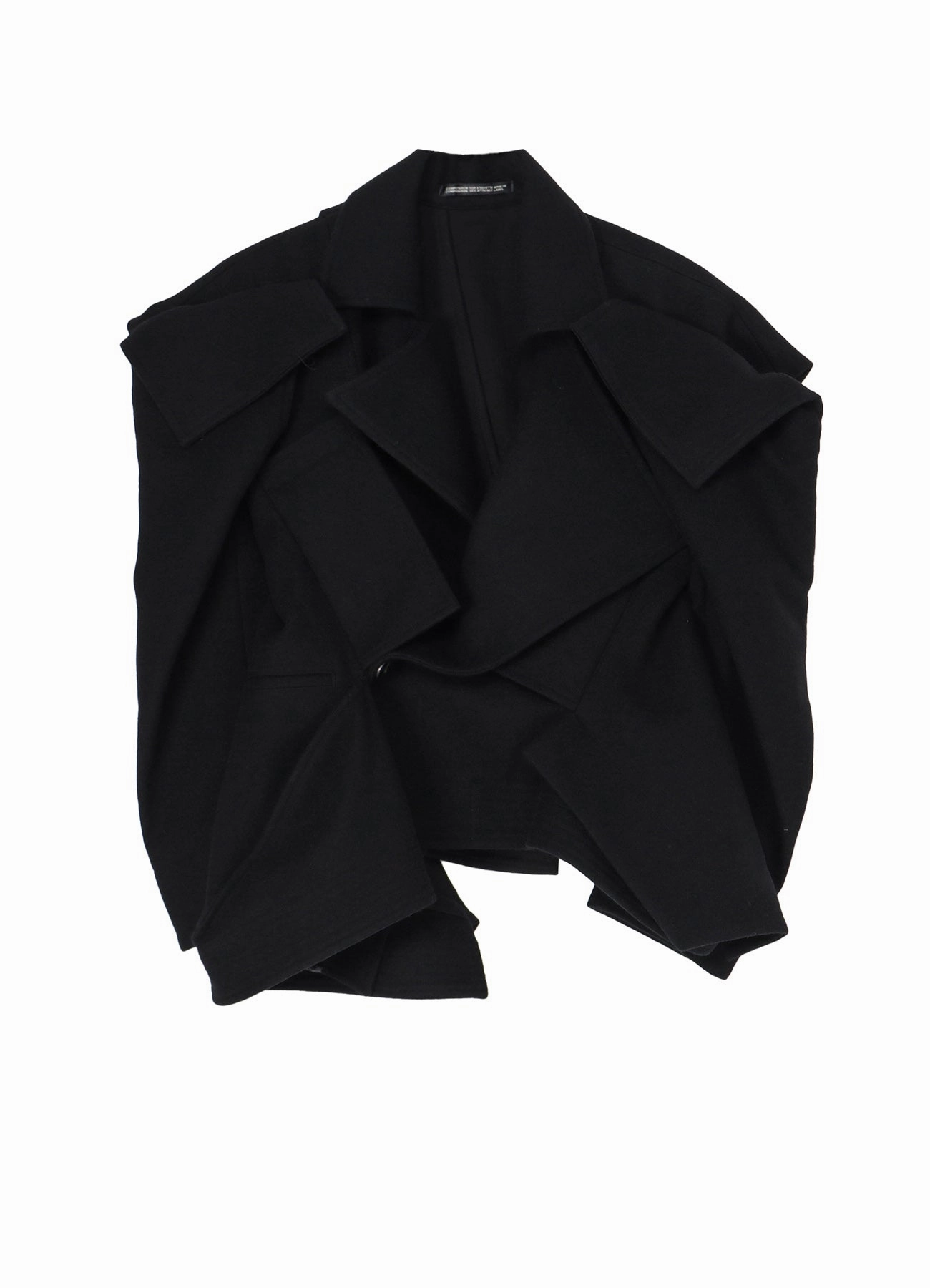 1/16 FLANNEL 3D SLV ASYMMETRY COAT Soft Lined Interior Compact Layer