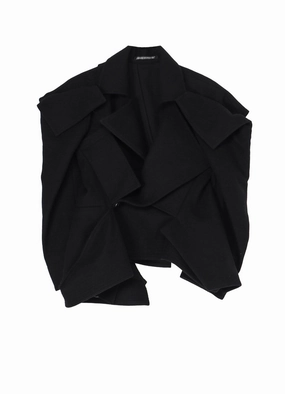 1/16 FLANNEL 3D SLV ASYMMETRY COAT Soft Lined Interior Compact Layer