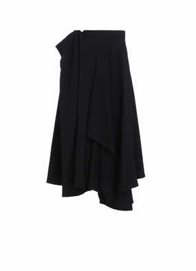 Sheer Layer GABARDINE GATHERED SKIRT