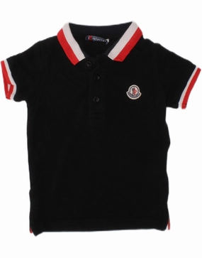Athleisure Trend MONCLER Baby Boys Polo Shirt 18-24 Months Black
