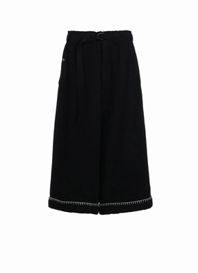 Abrasion Resistant Material Eco Friendly Dye W/TOP MOSSA  BELTED SAROUEL PANTS WITH BLANKET STITCH DESIGN