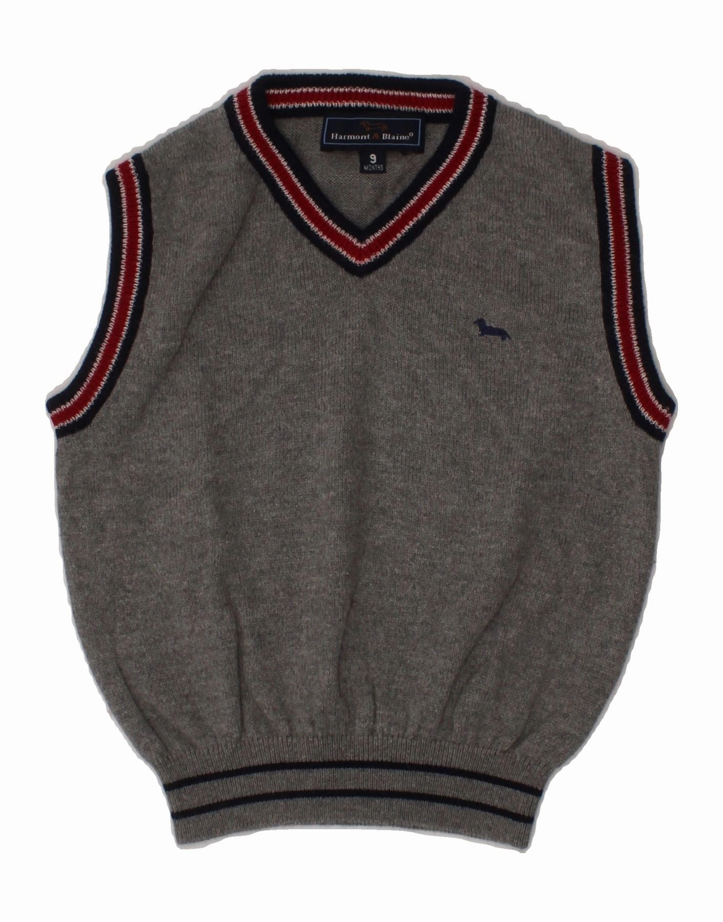 On-The-Go Bamboo Fiber Composition HARMONT & BLAINE Baby Boys Vest Tank Top 6-9 Months Grey Cotton Classic