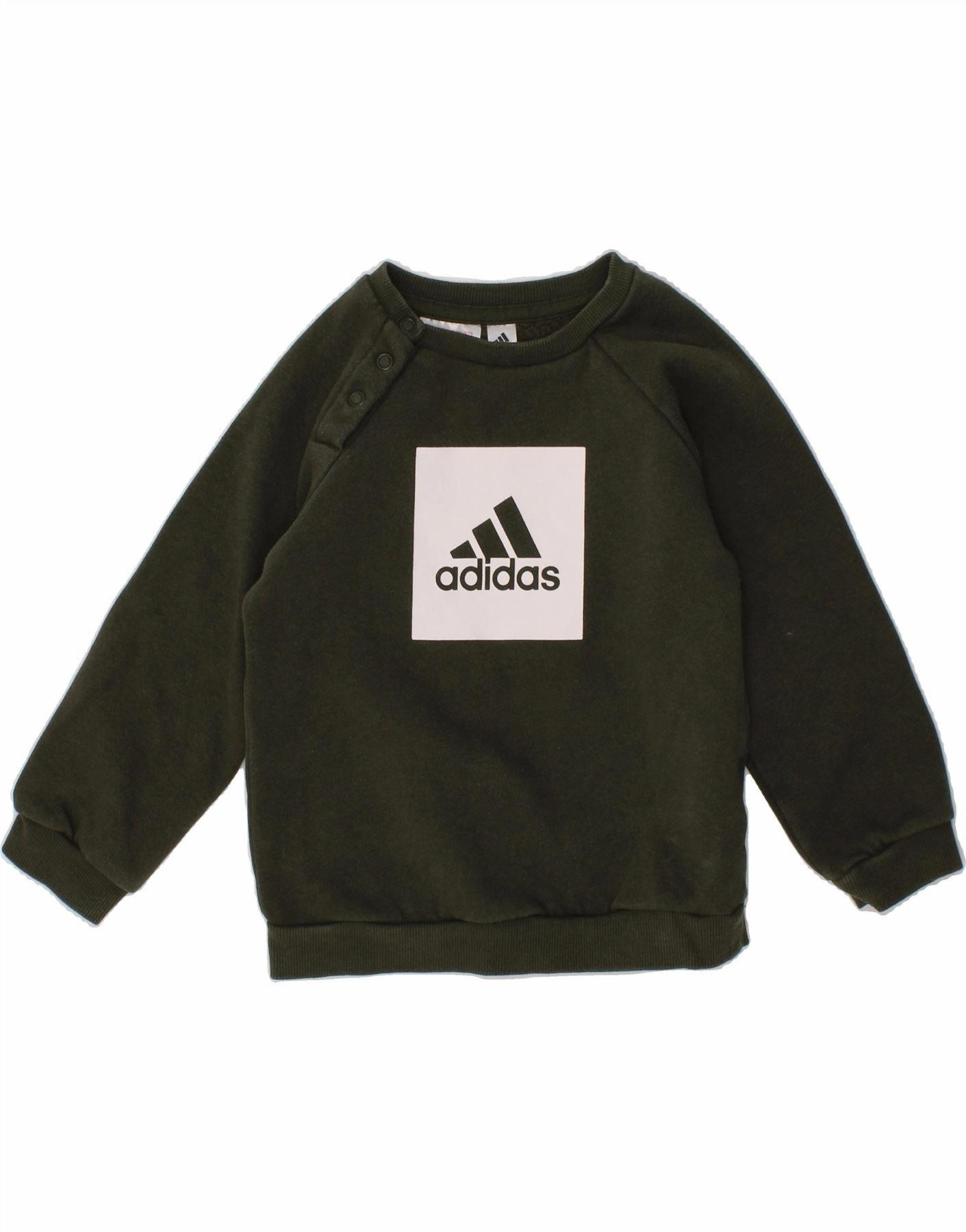 Outdoor Layer ADIDAS Baby Boys Graphic Sweatshirt Jumper 12-18 Months Green Cotton