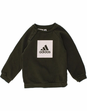 Outdoor Layer ADIDAS Baby Boys Graphic Sweatshirt Jumper 12-18 Months Green Cotton