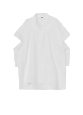 100/2 BROAD COTTON ELBOW SLIT LONG SHIRT Stretchable Material