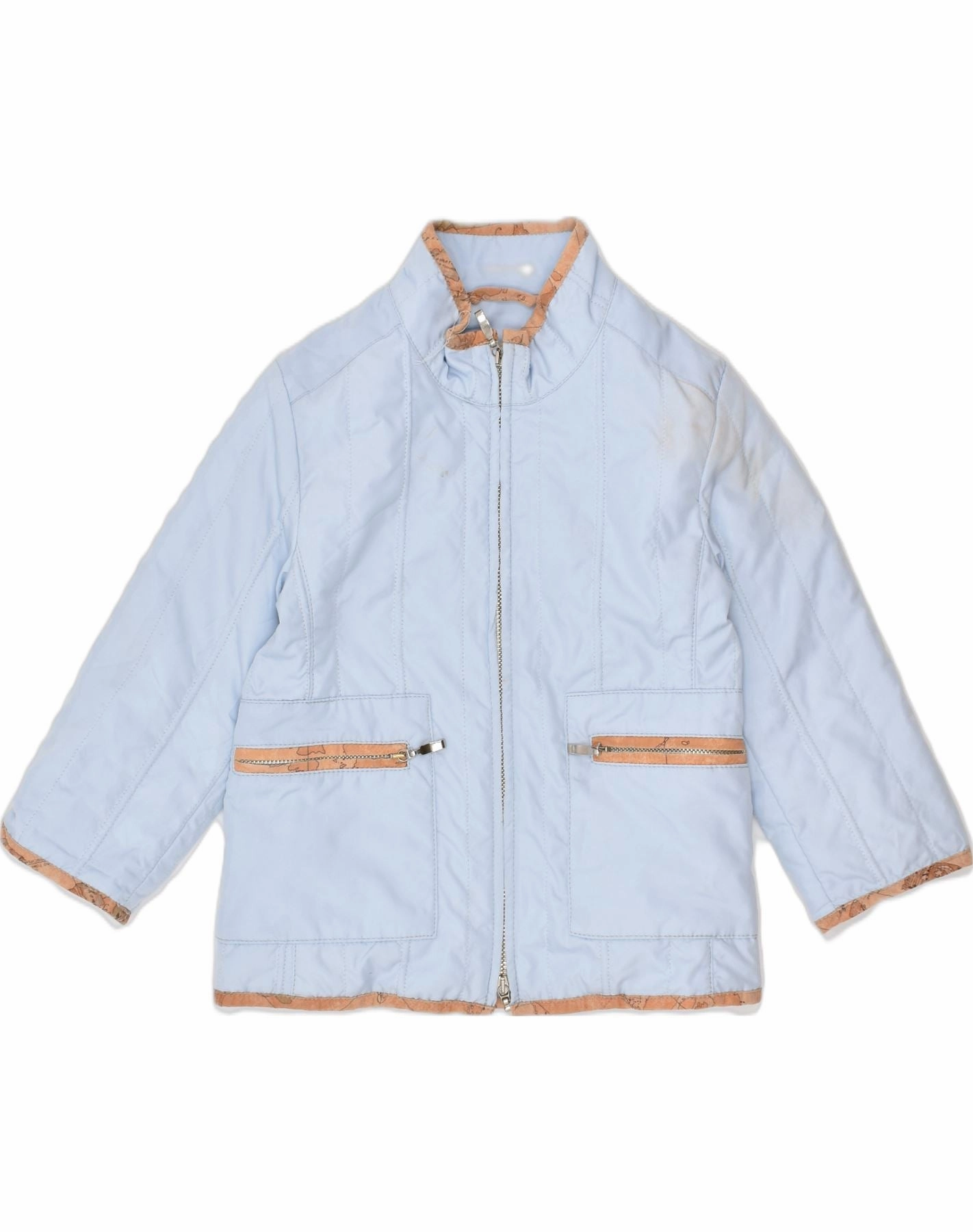 ALVIERO MARTINI Baby Boys Quilted Jacket 18-24 Months Blue Polyester Casual Outdoor Layer