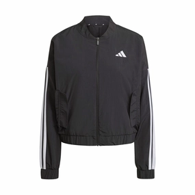 Draw Essentials 3-Stripe Woven Bomber Jacket - Womens