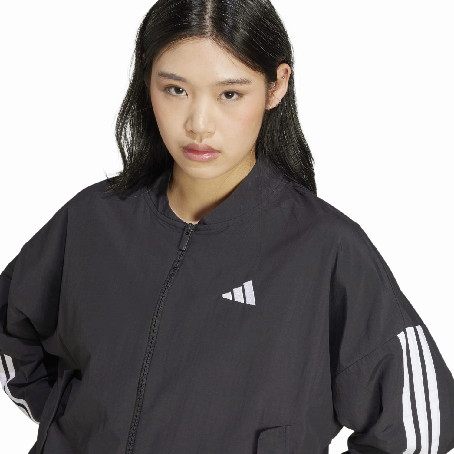 Essentials 3-Stripe Woven Bomber Jacket - Womens Trunk