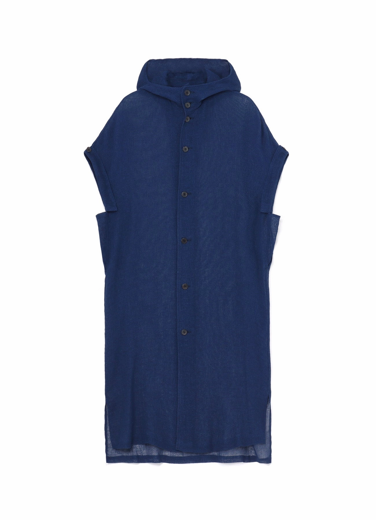 Chic Tailoring Off-Shoulder LENO CLOTH HOODED DRESS