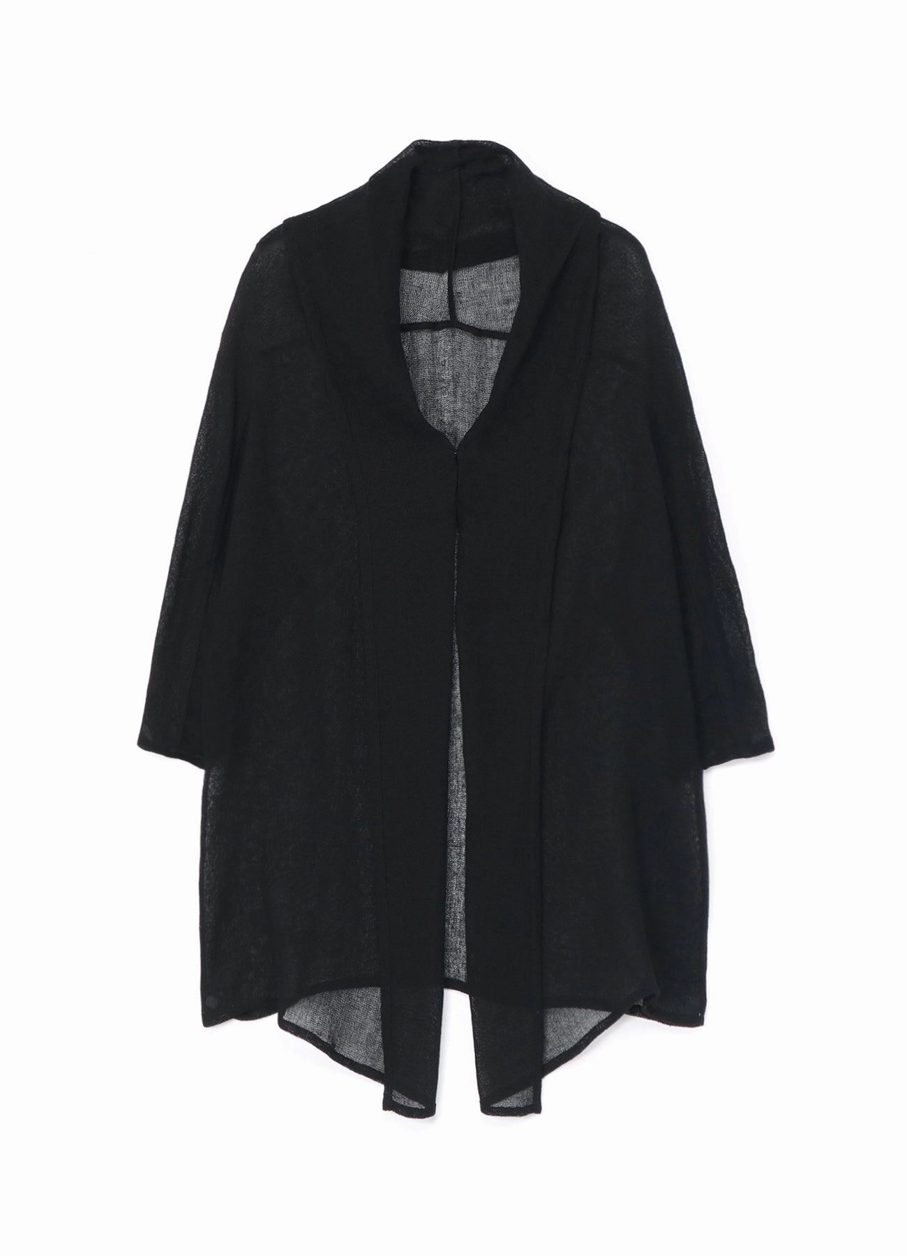suitable for weekend getaways Desire LENO CLOTH SHAWL COLLAR LONG CARDIGAN
