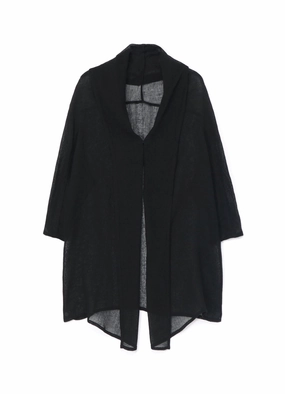 suitable for weekend getaways Desire LENO CLOTH SHAWL COLLAR LONG CARDIGAN
