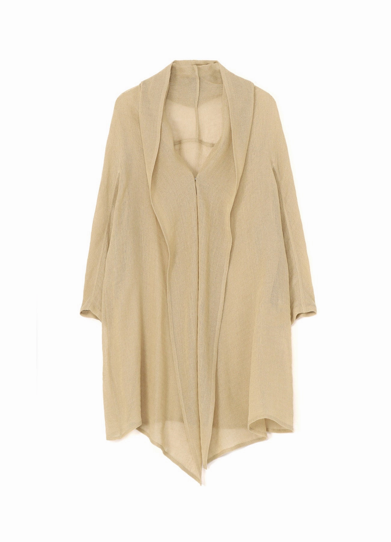 AntiStatic Lining LENO CLOTH SHAWL COLLAR LONG CARDIGAN