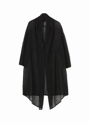 Field Tested Pocket-square LENO CLOTH SHAWL COLLAR LONG CARDIGAN