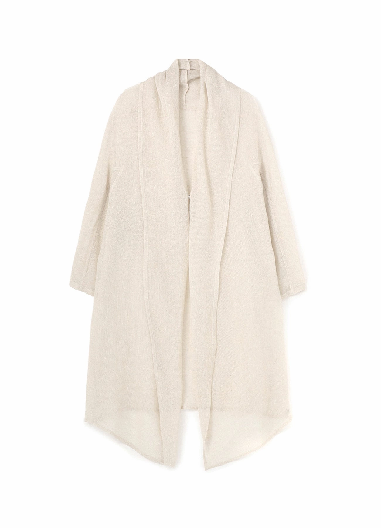 Smooth Finish Sale LENO CLOTH SHAWL COLLAR LONG CARDIGAN