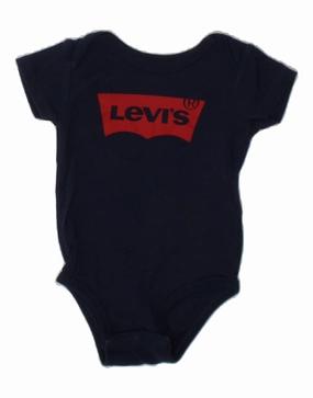 Unique Resort LEVI'S Baby Boys Graphic Bodysuit 9-12 Months Navy Blue Cotton