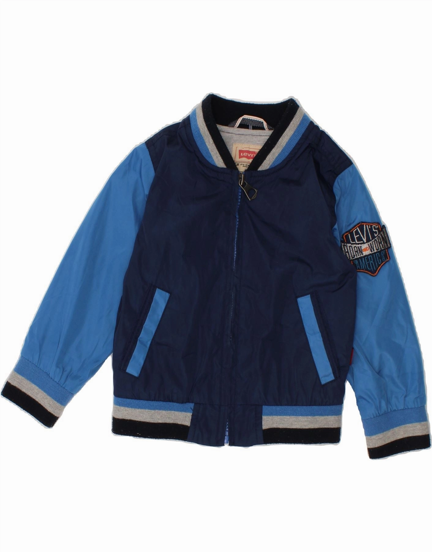 office workers LEVI'S Baby Boys Graphic Bomber Jacket 18-24 Months Navy Blue Colourblock