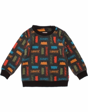 Temperature Regulating Lining LEVI'S Baby Boys Graphic Sweatshirt Jumper 18-24 Months Multicoloured