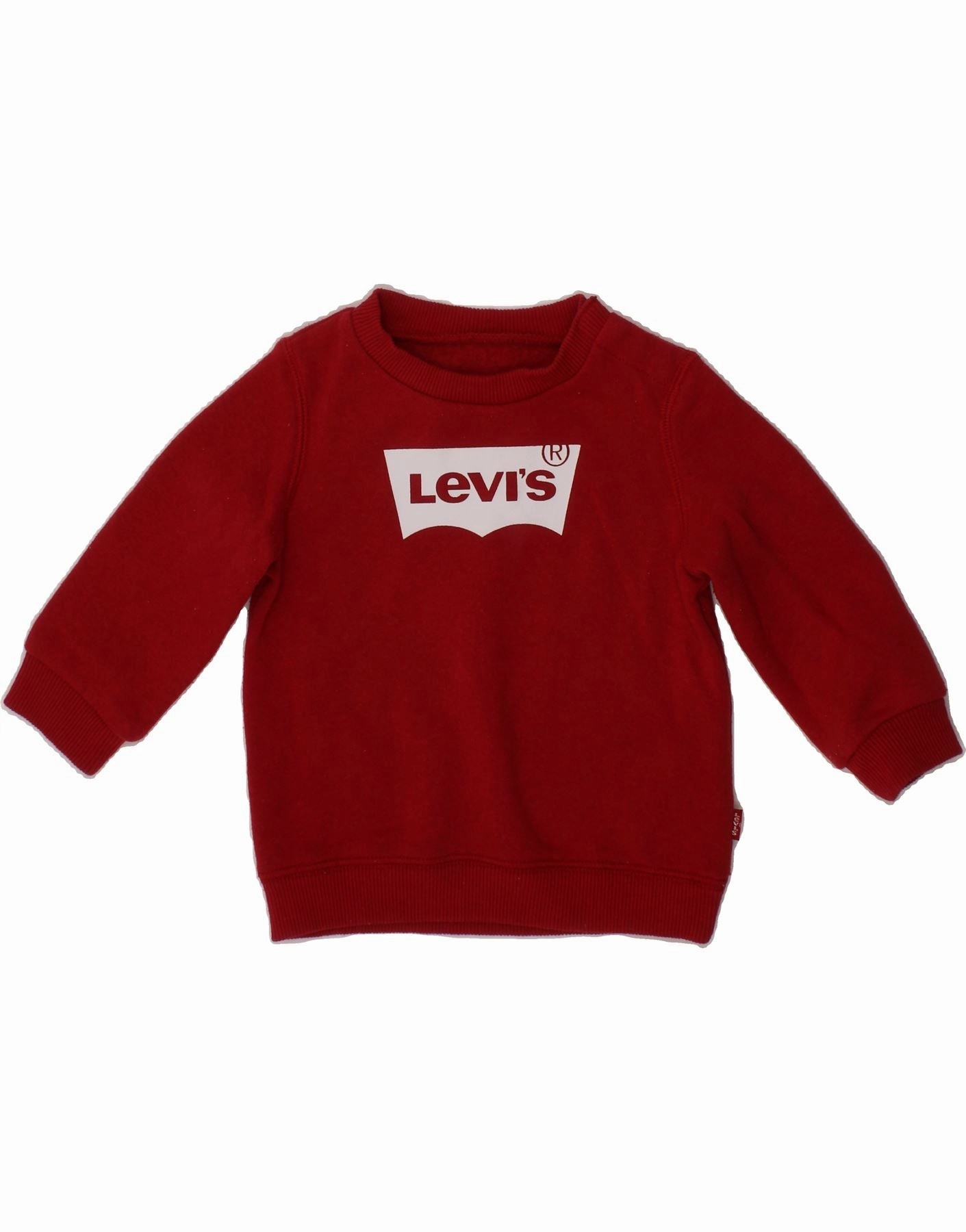 LEVI'S Baby Boys Graphic Sweatshirt Jumper 6-9 Months Red Cotton Light Warmth Reversible Seamless Design