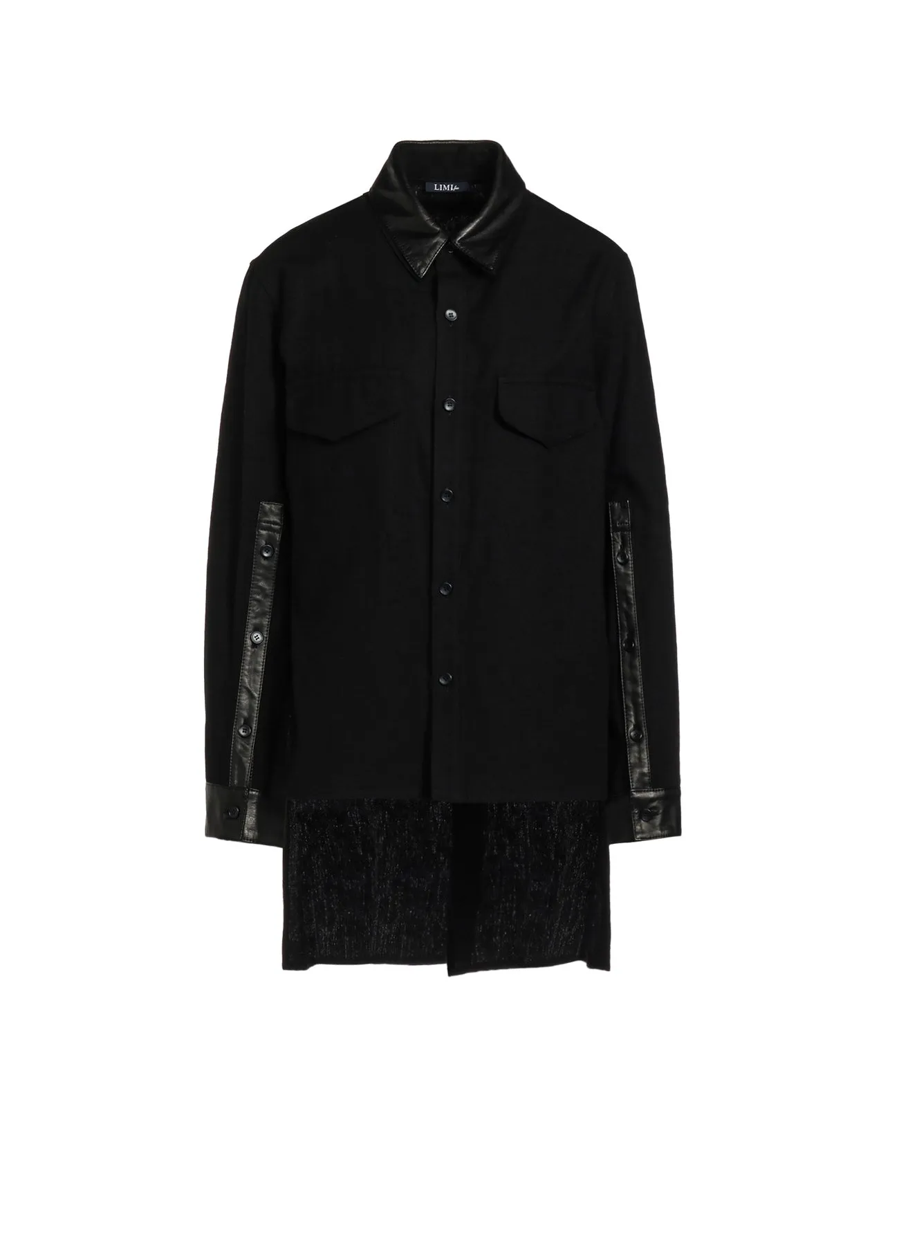 LIGHT SERGE LAYERED COLLAR SHIRT formal dinner Button-up