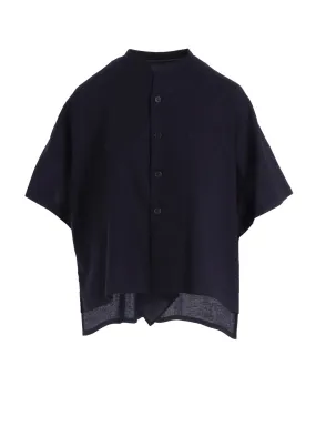 [Y's BORN PRODUCT] THIN COTTON TWILL HALF SLEEVE BOX SHIRT garden party